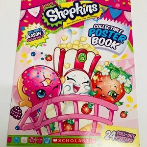 Shopkins Pink and Red Collectible Poster Book